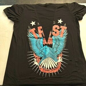 Large Rock Tee with Mesh cutout.